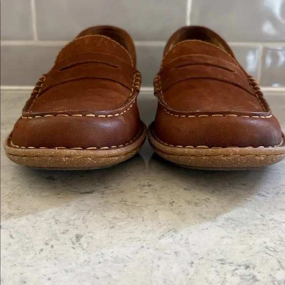Born Nerina women’s suede penny loafer Brown Size 9 - Picture 7 of 12